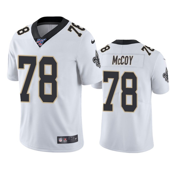 New Orleans Saints Erik Mccoy White 100th Season Vapor Limited Jersey