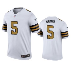 New Orleans Saints Jameis Winston White Color Rush Legend Jersey