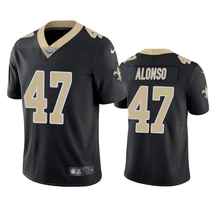 New Orleans Saints Kiko Alonso Black 100th Season Vapor Limited Jersey - Cocomos