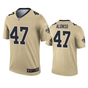 New Orleans Saints Kiko Alonso Gold Inverted Legend Jersey