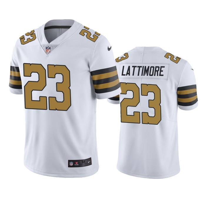 New Orleans Saints Marshon Lattimore White Nike Color Rush Limited Jersey