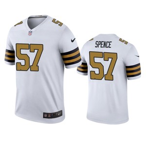 New Orleans Saints Noah Spence White Color Rush Legend Jersey