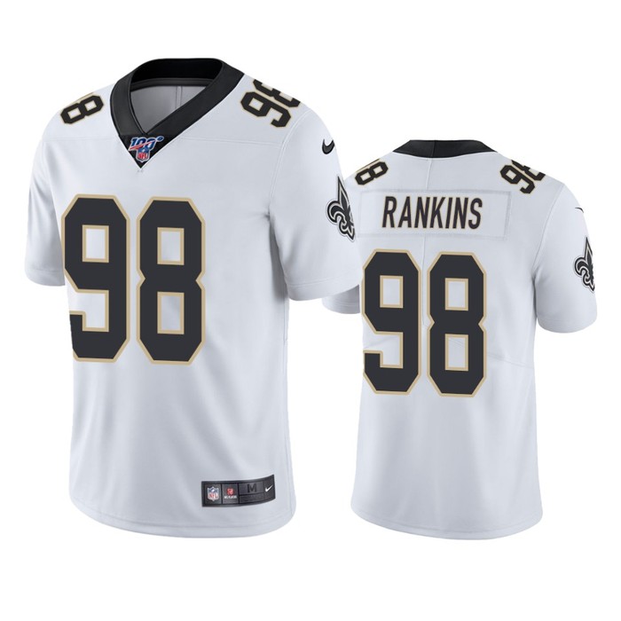 New Orleans Saints Sheldon Rankins White 100th Season Vapor Limited Jersey