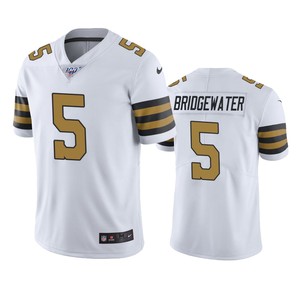 New Orleans Saints Teddy Bridgewater White 100th Season Color Rush Jersey