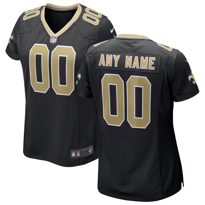 New Orleans Saints Womens Custom Game Jersey Black Custom Jerseys Nfl