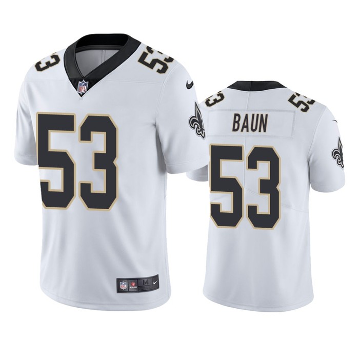 New Orleans Saints Zack Baun White Vapor Limited Jersey