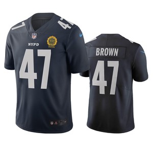 New York Giants Cameron Brown Navy City Edition Vapor Limited Jersey