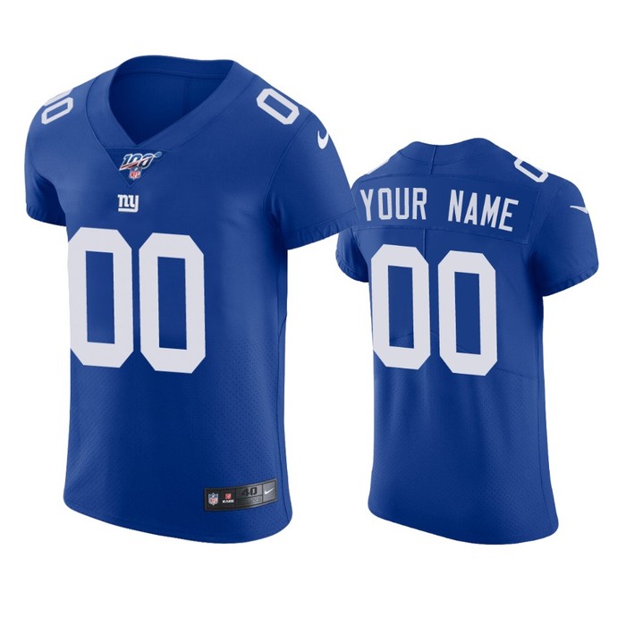 New York Giants Custom Royal 100th Season Vapor Elite Jersey