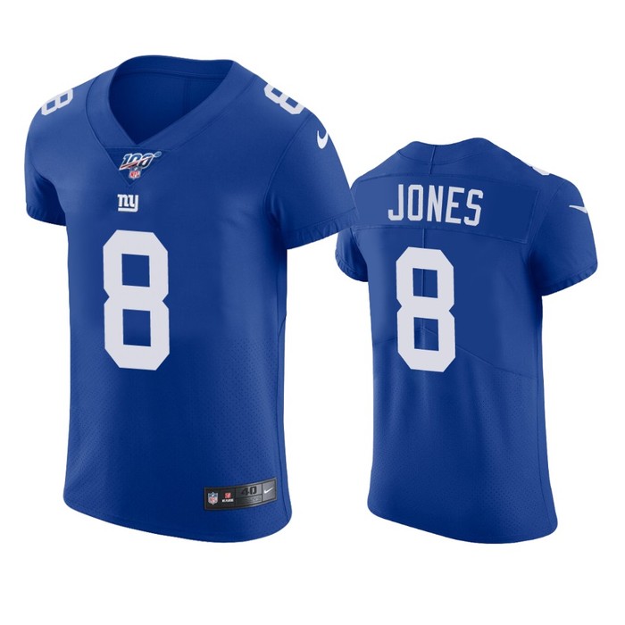 New York Giants Daniel Jones Royal 100th Season Vapor Elite Jersey