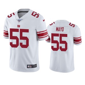 New York Giants David Mayo White 100th Season Vapor Limited Jersey