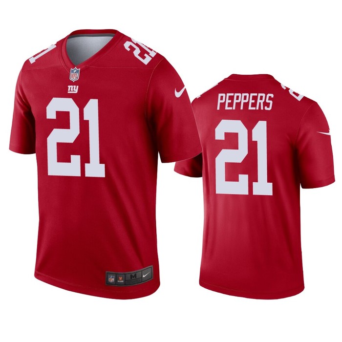 New York Giants Jabrill Peppers Red Inverted Legend Jersey - Cocomos