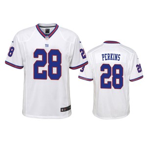 New York Giants Paul Perkins White Color Rush Game Jersey