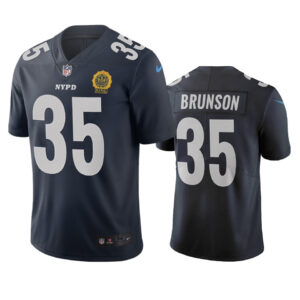 New York Giants T.j. Brunson Navy City Edition Vapor Limited Jersey - Cocomos