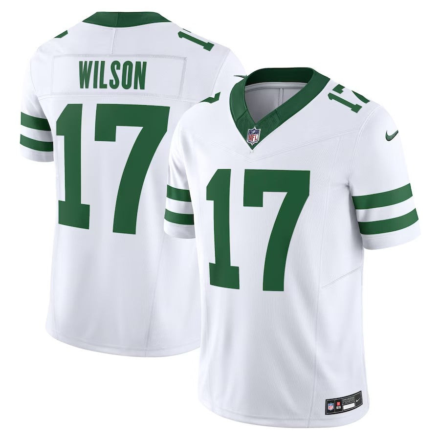 New York Jets #17 Garrett Wilson Legacy Vapor Fuse Limited Jersey - White - Cocomos