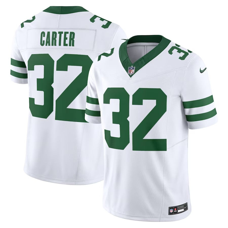 New York Jets #32 Michael Carter Legacy Vapor Fuse Limited Jersey - White - Cocomos