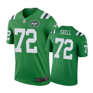 New York Jets #72 Brandon Shell Nike Color Rush Green Jersey