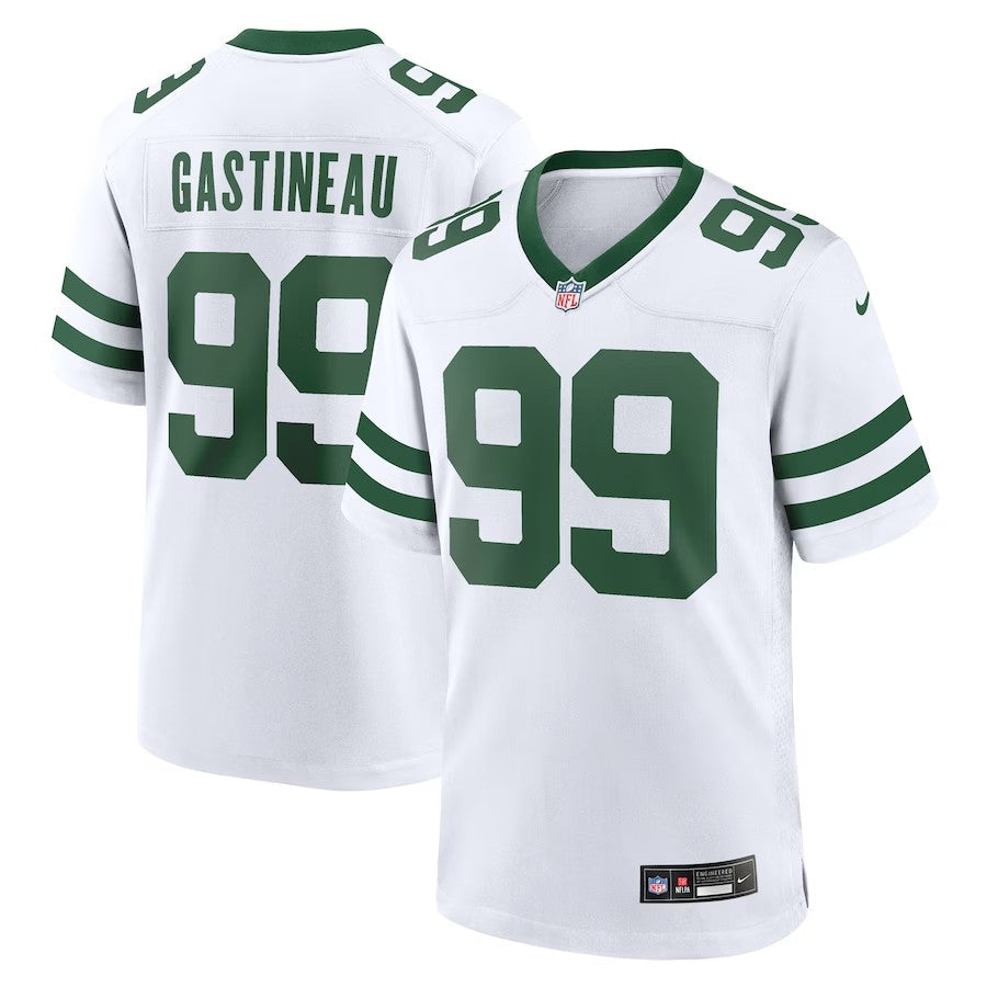 New York Jets #99 Mark Gastineau Legacy Retired Player Game Jersey - White - Cocomos