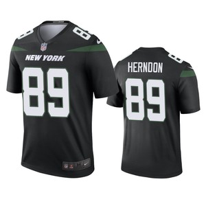 New York Jets Chris Herndon Black 2019 Color Rush Legend Jersey - Mens