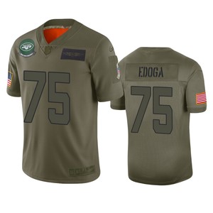 New York Jets Chuma Edoga Camo 2019 Salute To Service Limited Jersey