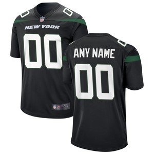 New York Jets Custom Game Jersey Black Custom Jerseys Nfl