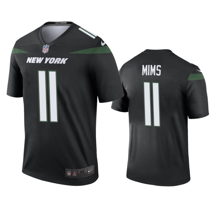 New York Jets Denzel Mims Black Color Rush Legend Jersey