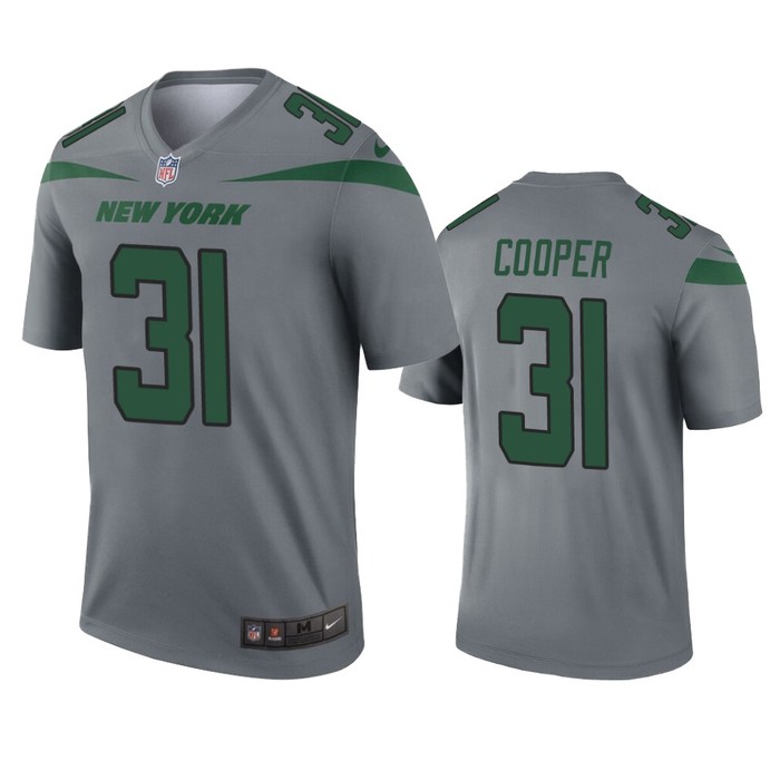 New York Jets Marcus Cooper Gray Inverted Legend Jersey