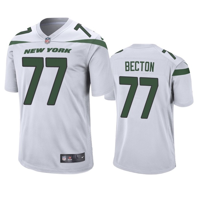 New York Jets Mekhi Becton White 2020 Nfl Draft Game Jersey