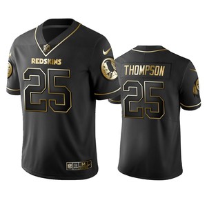 Nfl 100 Chris Thompson Washington Redskins Black Golden Edition Vapor Untouchable Limited Jersey - Mens