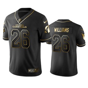 Nfl 100 Commercial Brandon Williams Arizona Cardinals Black Golden Edition Vapor Untouchable Limited Jersey - Mens