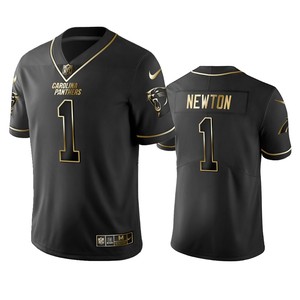 Nfl 100 Commercial Cam Newton Carolina Panthers Black Golden Edition Vapor Untouchable Limited Jersey - Mens