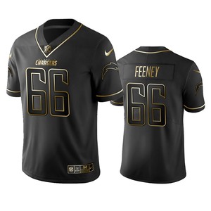 Nfl 100 Commercial Dan Feeney Los Angeles Chargers Black Golden Edition Vapor Untouchable Limited Jersey - Mens