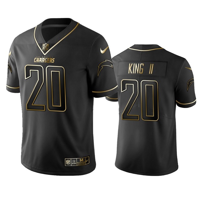 Nfl 100 Commercial Desmond King Los Angeles Chargers Black Golden Edition Vapor Untouchable Limited Jersey - Mens