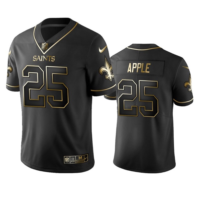 Nfl 100 Commercial Eli Apple New Orleans Saints Black Golden Edition Vapor Untouchable Limited Jersey - Mens