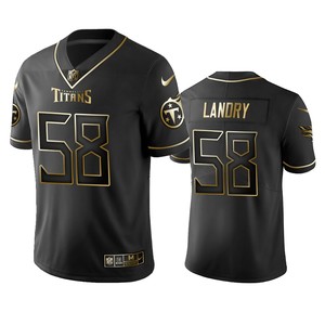 Nfl 100 Commercial Harold Landry Tennessee Titans Black Golden Edition Vapor Untouchable Limited Jersey - Mens