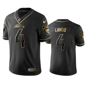 Nfl 100 Commercial Josh Lambo Jacksonville Jaguars Black Golden Edition Vapor Untouchable Limited Jersey - Mens