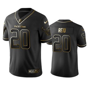 Nfl 100 Commercial Justin Reid Houston Texans Black Golden Edition Vapor Untouchable Limited Jersey - Mens