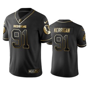 Nfl 100 Commercial Ryan Kerrigan Washington Redskins Black Golden Edition Vapor Untouchable Limited Jersey - Mens