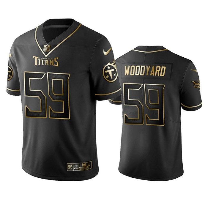 Nfl 100 Commercial Wesley Woodyard Tennessee Titans Black Golden Edition Vapor Untouchable Limited Jersey - Mens