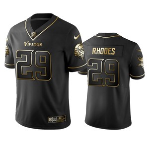 Nfl 100 Commercial Xavier Rhodes Minnesota Vikings Black Golden Edition Vapor Untouchable Limited Jersey - Mens