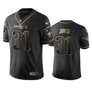 Nfl 100 Jonathan Jones New England Patriots Black Golden Edition Vapor Untouchable Limited Jersey - Mens