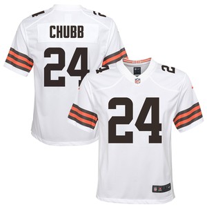 Nick Chubb Cleveland Browns Game Jersey White Nfl