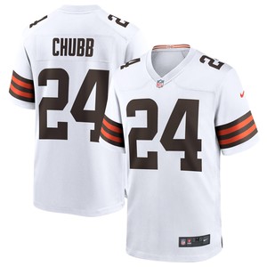 Nick Chubb Cleveland Browns Game Jersey - White Nfl