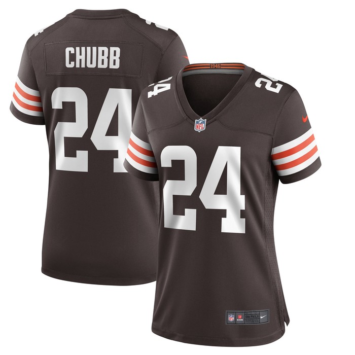 Nick Chubb Cleveland Browns Womens Player Game Jersey - Brown Nfl