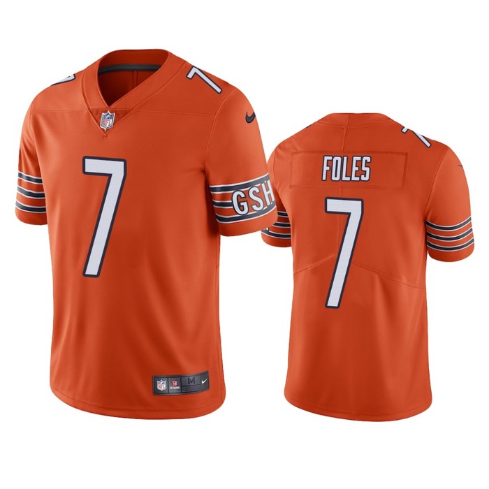 Nick Foles Chicago Bears Orange Vapor Limited Jersey