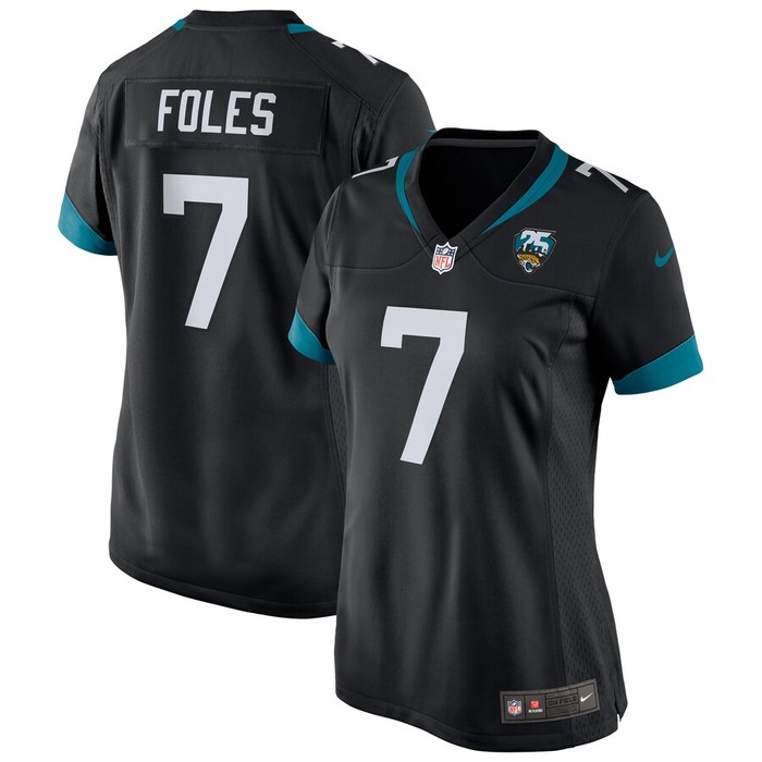 Nick Foles Jacksonville Jaguars Nike Womens 25th Season Game Jersey - Black