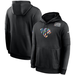 Nike Jacksonville Jaguars Black Crucial Catch Sideline Performance Pullover Hoodie