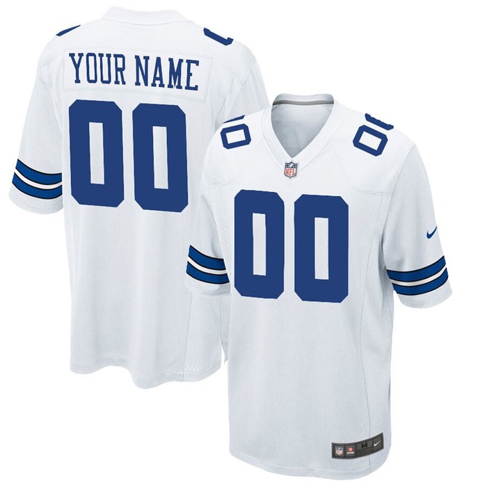 Nike Mens Dallas Cowboys Customized Game White Jersey