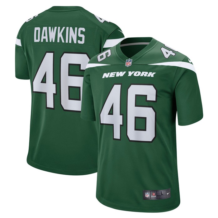 Noah Dawkins New York Jets Team Game Jersey - Gotham Green Nfl