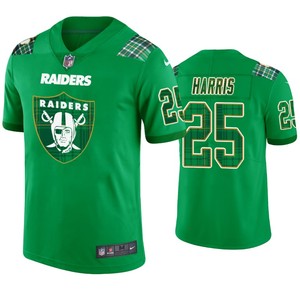 Oakland Raiders #25 Erik Harris Jersey St. Patricks Day Kelly Green Lucky - Men