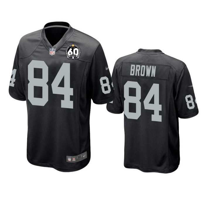 Oakland Raiders Antonio Brown Black 60th Anniversary Game Jersey